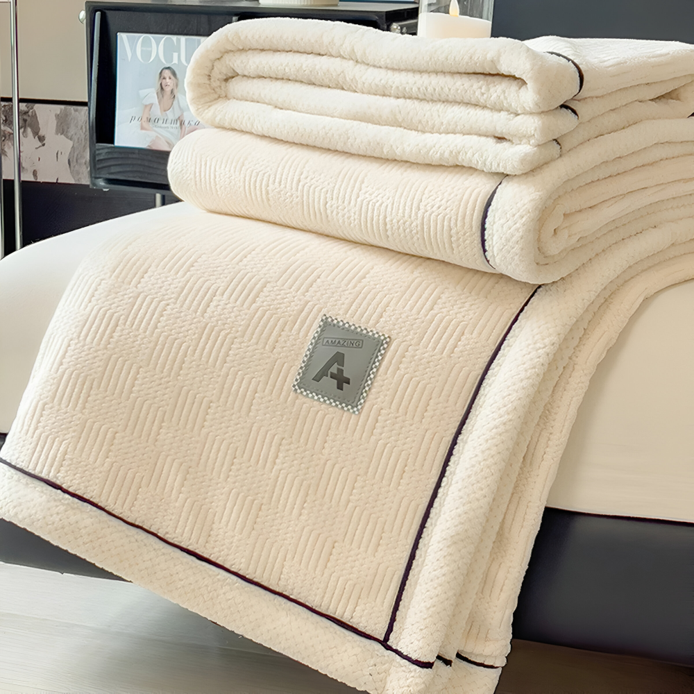 Luxury Velvet Throw Blanket Soft Plush Polyester Sofa Bed Cover