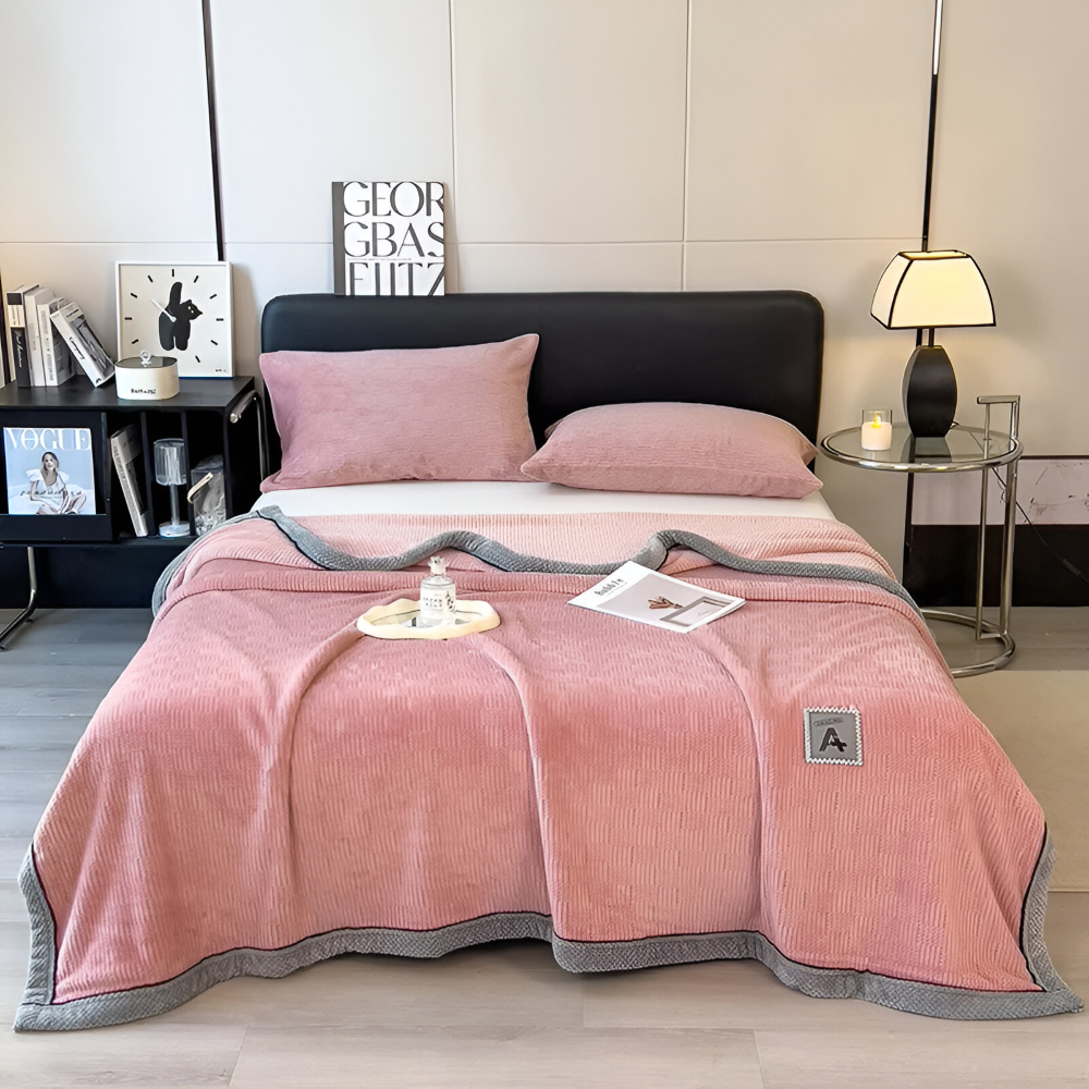 Luxury Velvet Throw Blanket Soft Plush Polyester Sofa Bed Cover