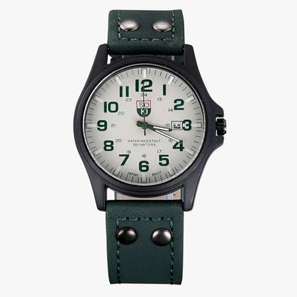 Luxury Womens Watch Date Display Sport Style Leather Strap