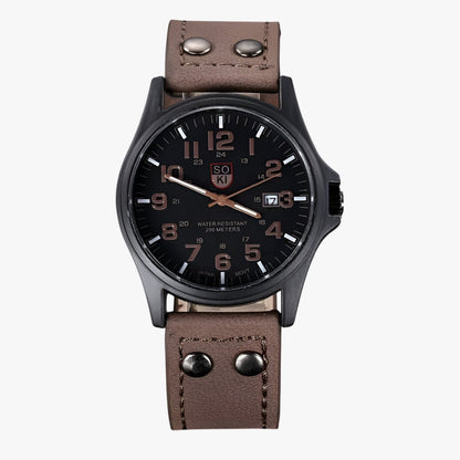 Luxury Womens Watch Date Display Sport Style Leather Strap