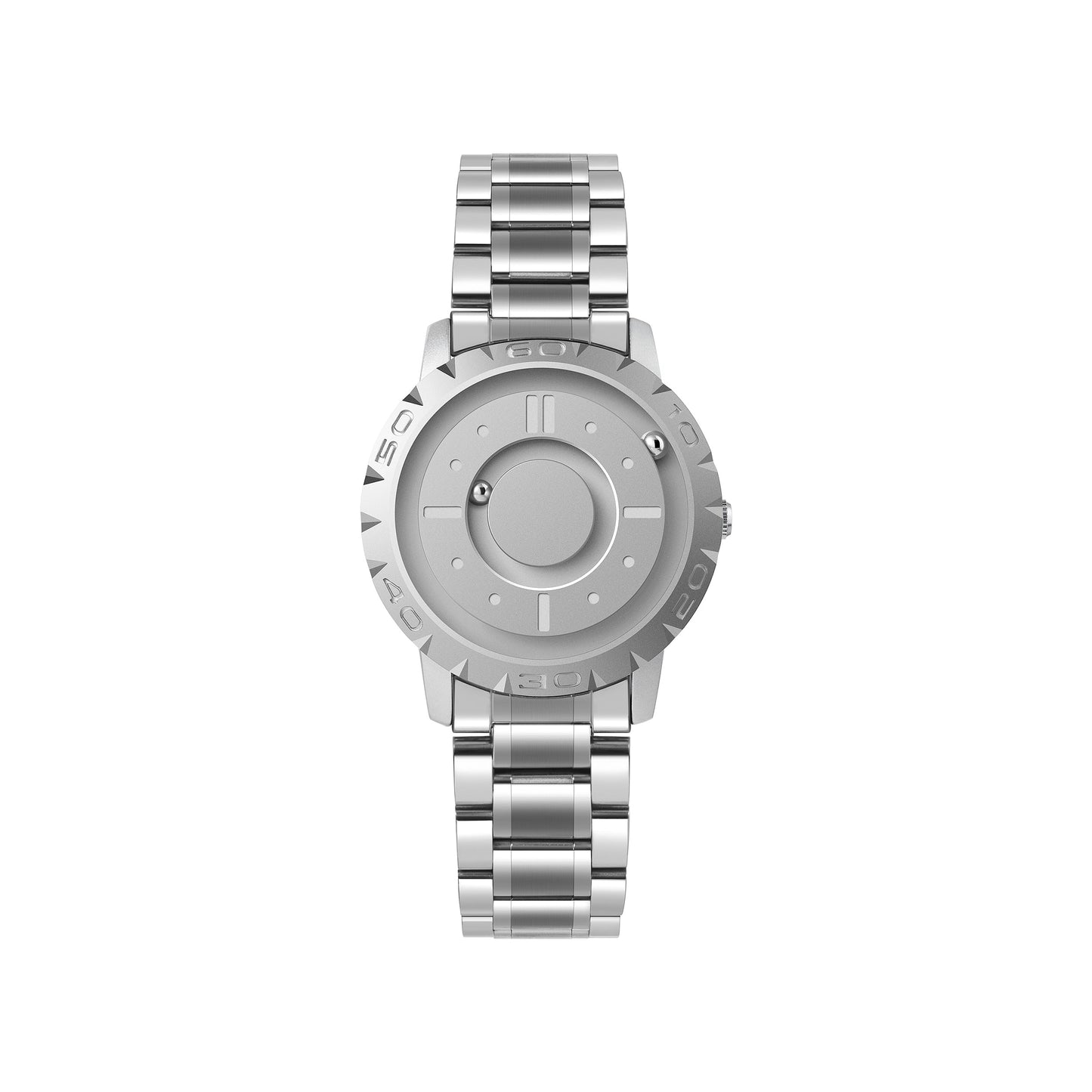 Magnetic Ball Bearing Watch with Steel Strap