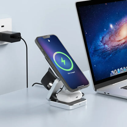 Magnetic Foldable Wireless Charging Station Fast Charging Dock