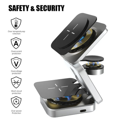 Magnetic Foldable Wireless Charging Station Fast Charging Dock