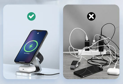 Magnetic Foldable Wireless Charging Station Fast Charging Dock