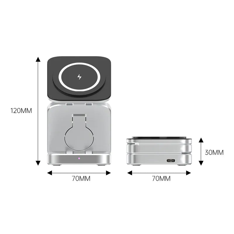Magnetic Foldable Wireless Charging Station Fast Charging Dock