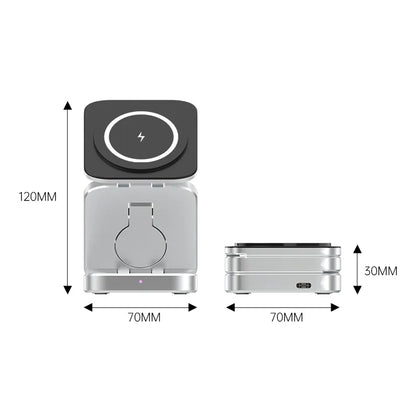 Magnetic Foldable Wireless Charging Station Fast Charging Dock