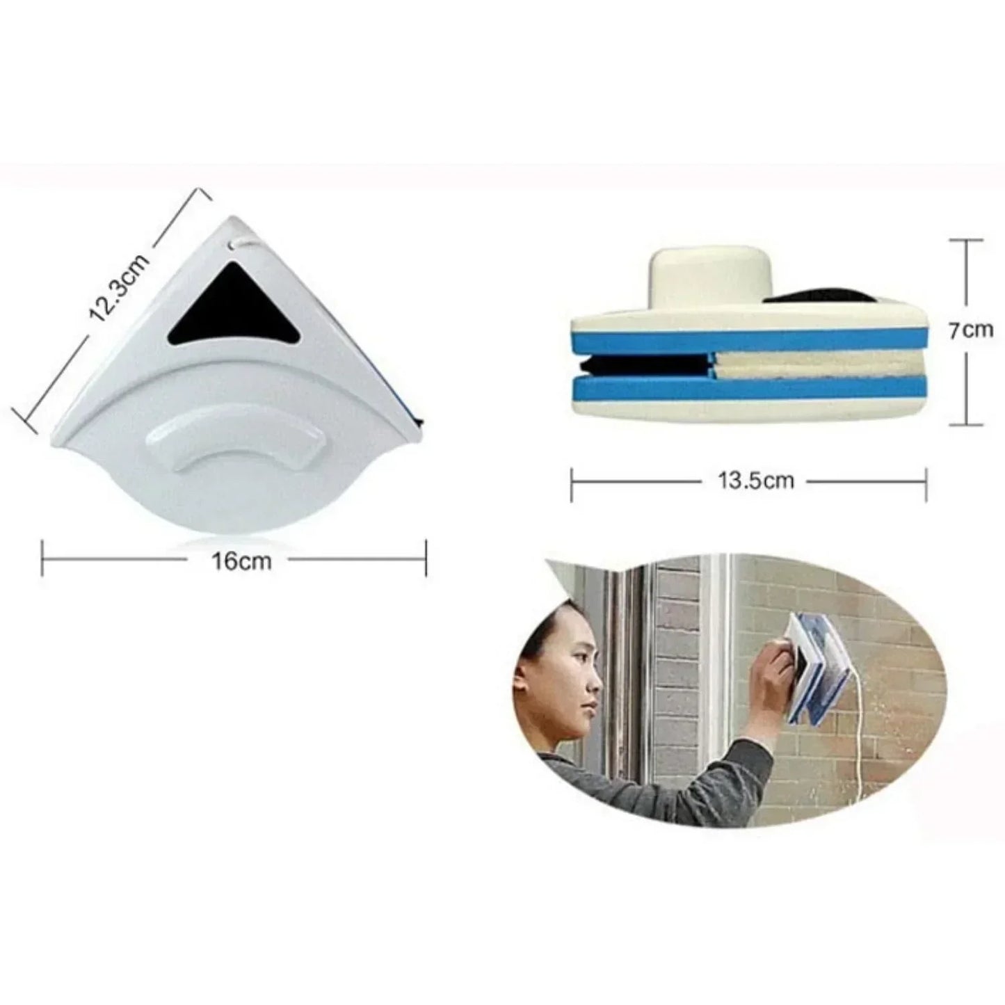 Magnetic Window Cleaner Double Sided Glass Wiper