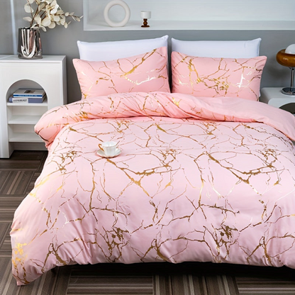 Marble Pattern Duvet Cover Set Luxury Soft Bedding Collection