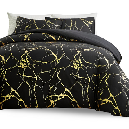 Marble Pattern Duvet Cover Set Luxury Soft Bedding Collection