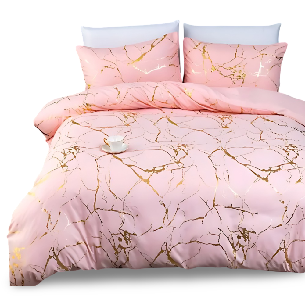 Marble Pattern Duvet Cover Set Luxury Soft Bedding Collection