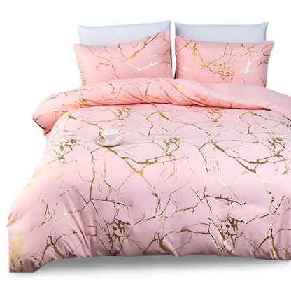 Marble Pattern Duvet Cover Set Luxury Soft Bedding Collection