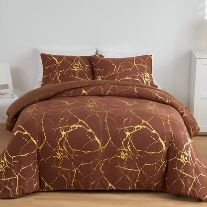 Marble Pattern Duvet Cover Set Luxury Soft Bedding Collection