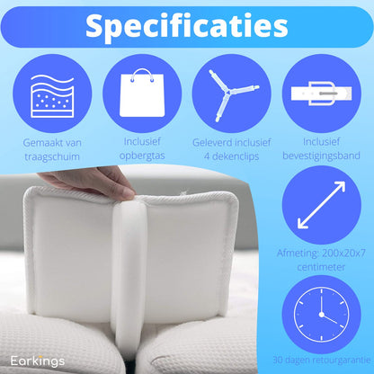 Mattress Gap Filler Bed Bridge Connector Strap Non Slip Mattress Wedge