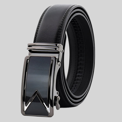 Mens Automatic Buckle Leather Belt Adjustable Ratchet Dress Casual Belt
