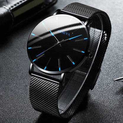 Men’s Business Quartz Watch Elegant Titanium Band Classic Design