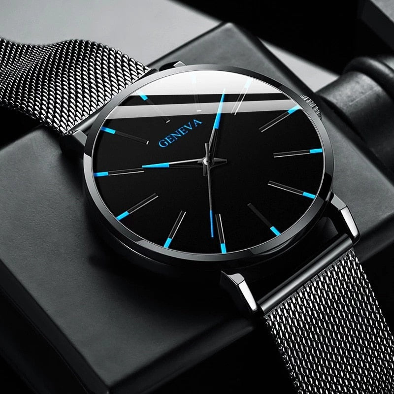 Men’s Business Quartz Watch Elegant Titanium Band Classic Design
