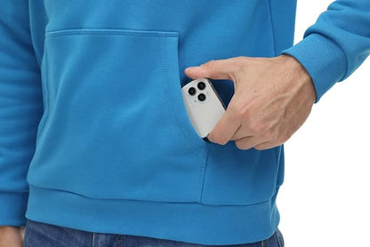 Men's Fleece Lined Hoodie Warm Casual Pullover Jacket