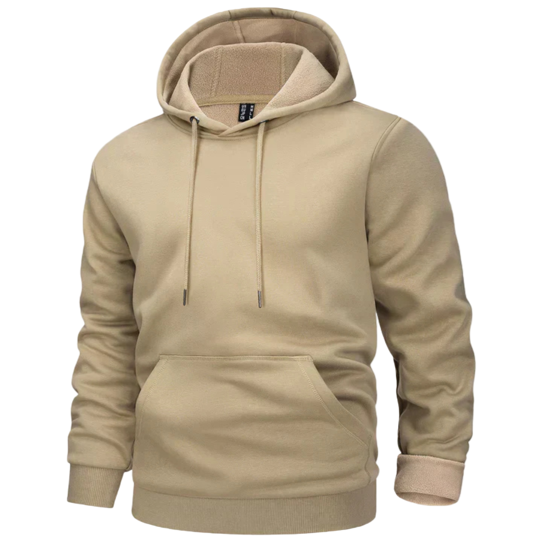Men's Fleece Lined Hoodie Warm Casual Pullover Jacket