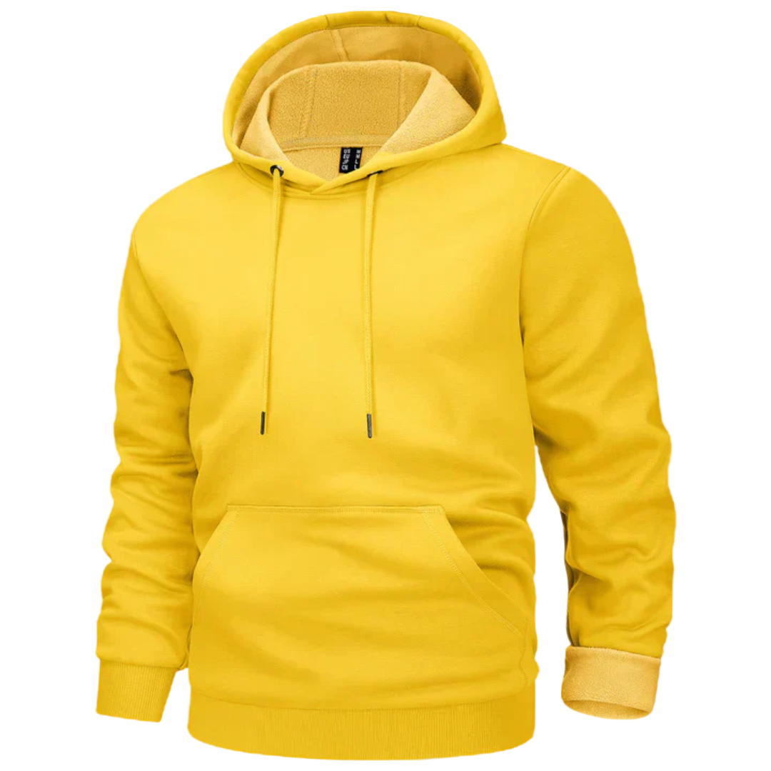 Men's Fleece Lined Hoodie Warm Casual Pullover Jacket
