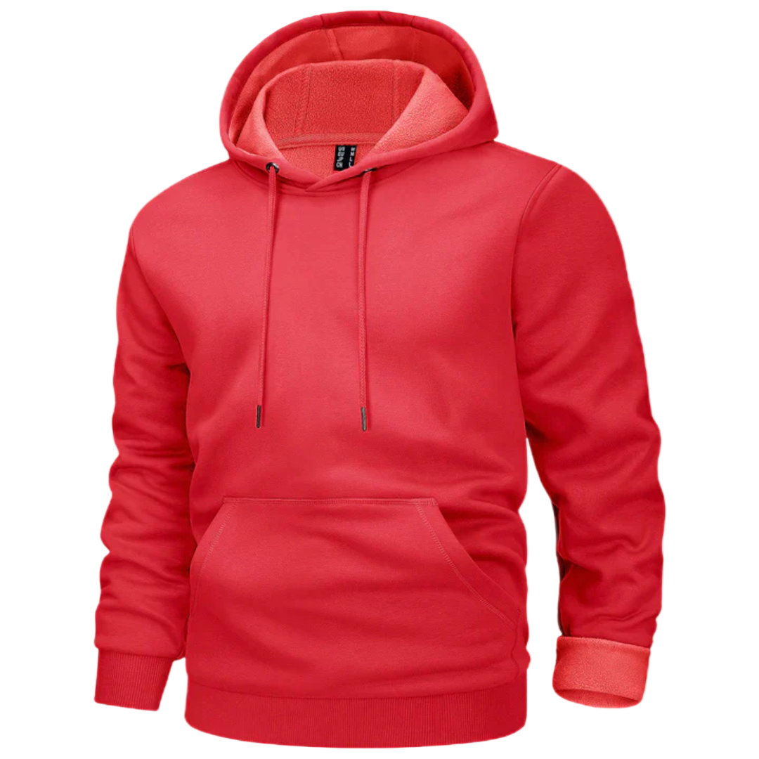 Men's Fleece Lined Hoodie Warm Casual Pullover Jacket