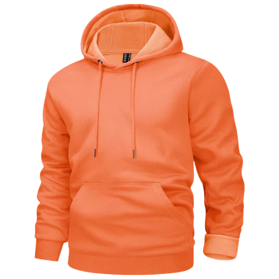 Men's Fleece Lined Hoodie Warm Casual Pullover Jacket