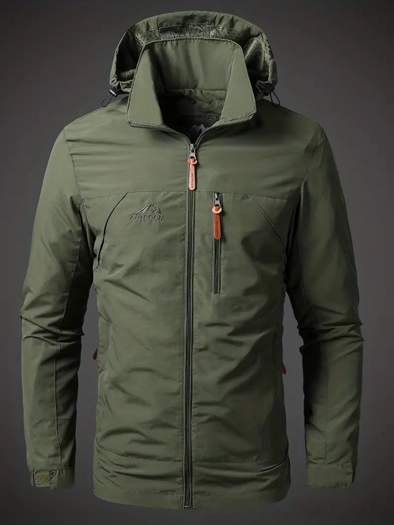 Mens Fleece Quilted Jacket Hooded Outdoor Zip Coat