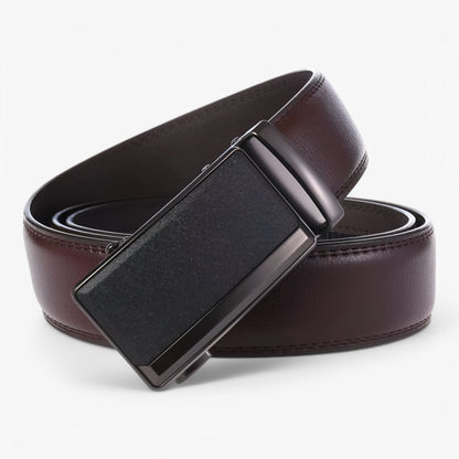 Men's Genuine Cowhide Leather Belt with Metal Buckle