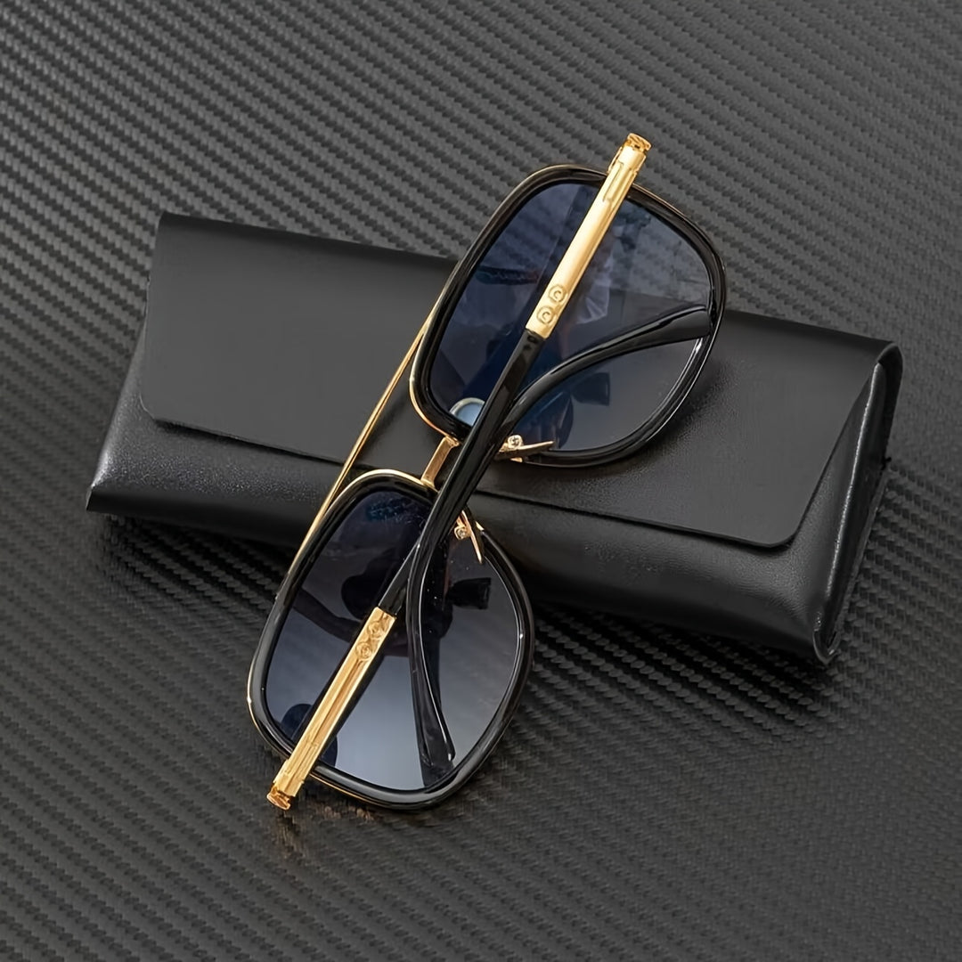 Mens Gradient Sunglasses Copper Frame Casual Luxury Eyewear