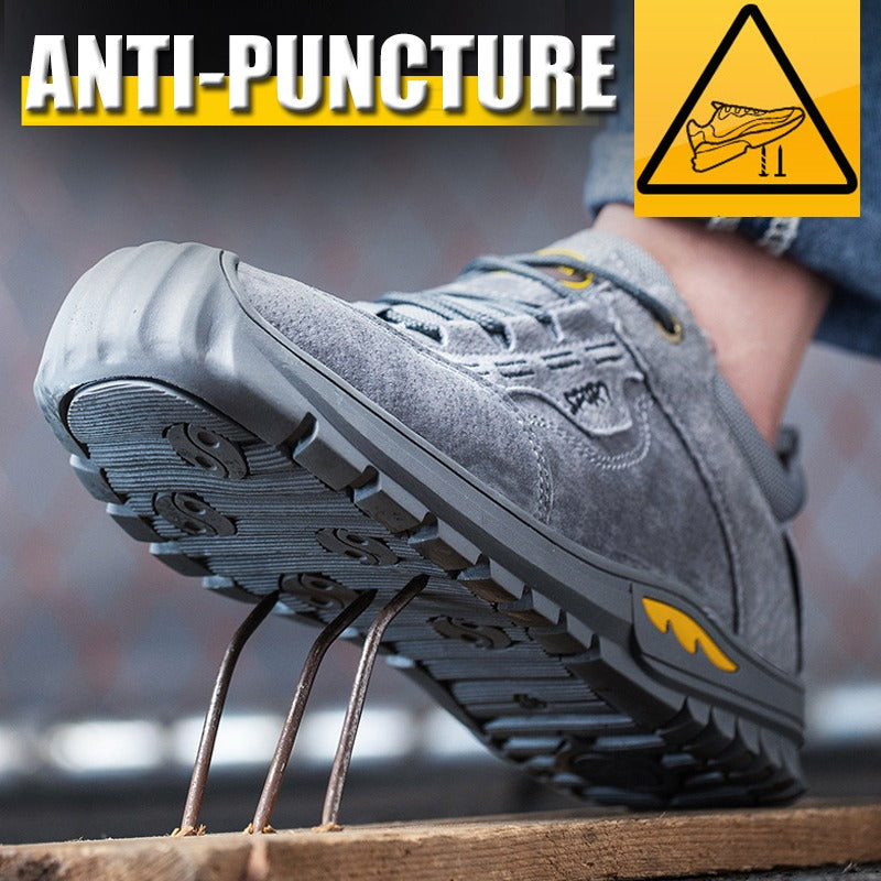 Men’s Grey High Safety Work Shoes | Orthopedic & Slip-Resistant