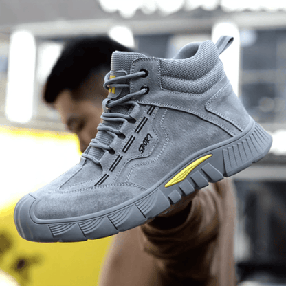Men’s Grey High Safety Work Shoes | Orthopedic & Slip-Resistant