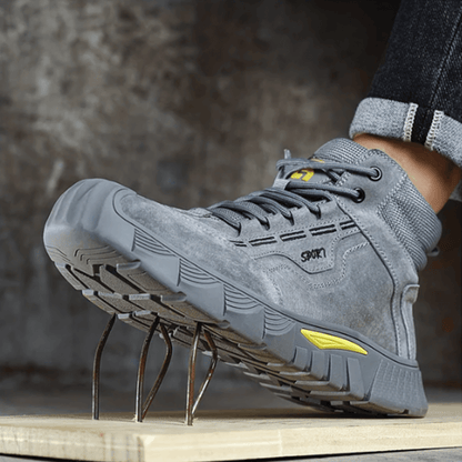 Men’s Grey High Safety Work Shoes | Orthopedic & Slip-Resistant