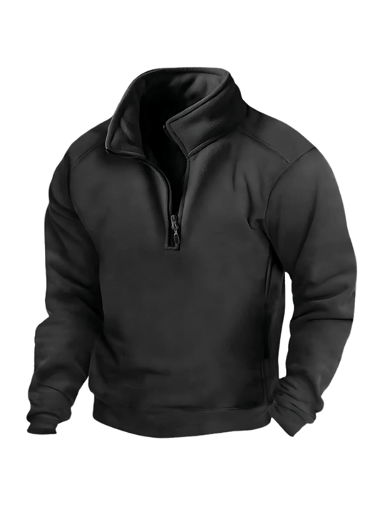 Mens Half Zip Sweatshirt Winter Casual Pullover Sweater