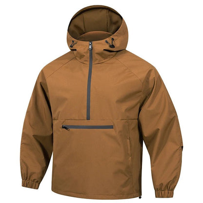Mens Hooded Softshell Jacket Breathable Outdoor Casual Coat