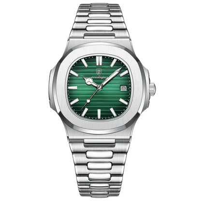 Mens Luxury Quartz Watch Stainless Steel Elegant Wristwatch