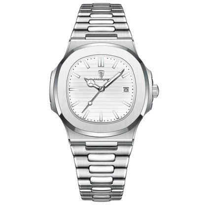 Mens Luxury Quartz Watch Stainless Steel Elegant Wristwatch