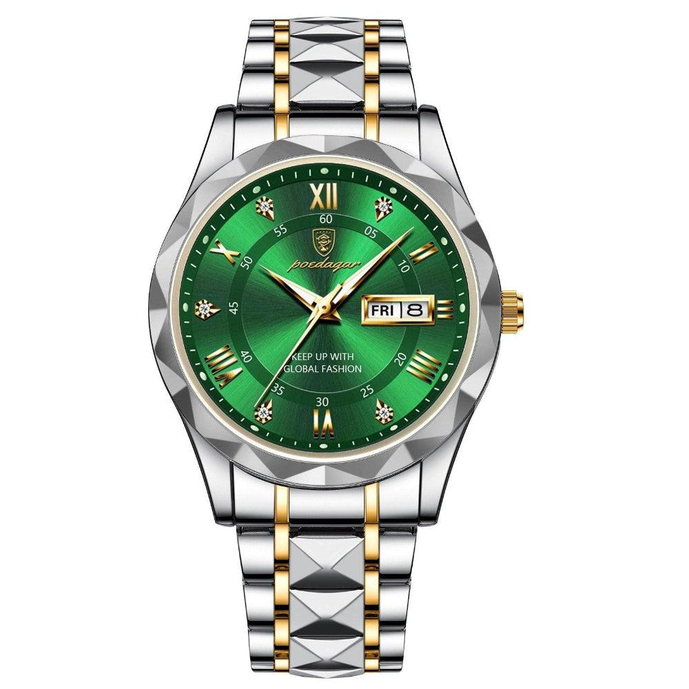 Mens Luxury Stainless Steel Quartz Wrist Watch Elegant Durable Timepiece
