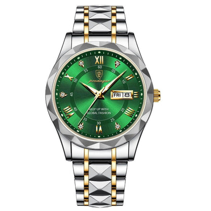 Mens Luxury Stainless Steel Quartz Wrist Watch Elegant Durable Timepiece