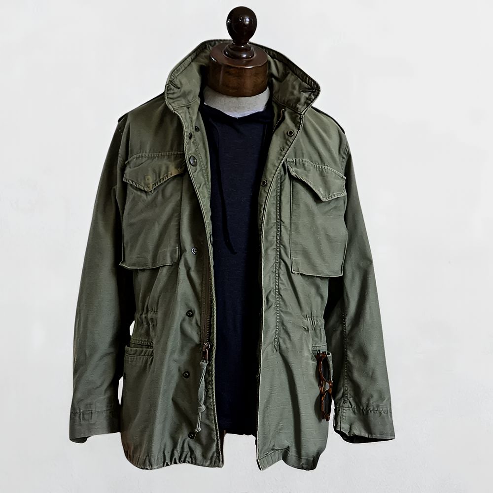 Men's M65 Military Field Jacket Weather Resistant Outdoor Coat