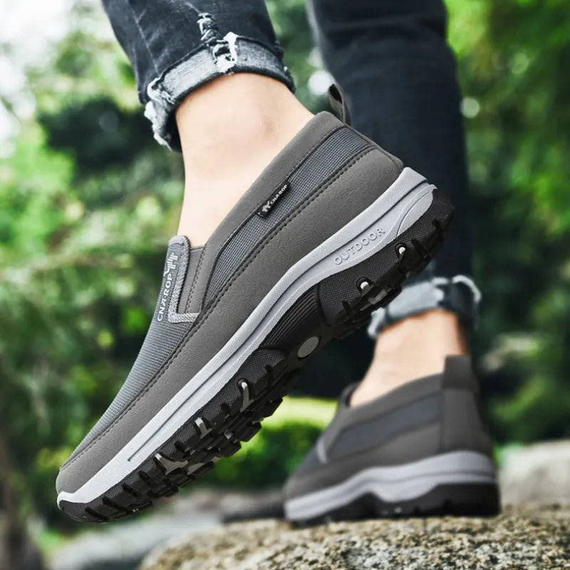 Mens Orthopedic Sneakers Breathable Mesh Slip On Walking Shoes