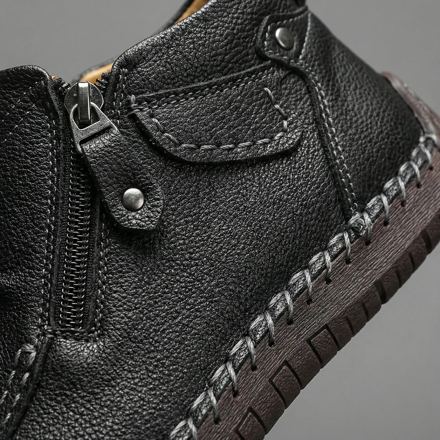 Men's Orthopedic Zip Boots Comfortable High Top Walking Shoes