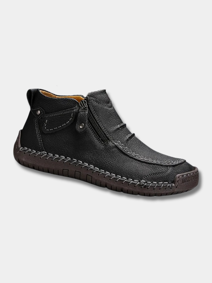 Men's Orthopedic Zip Boots Comfortable High Top Walking Shoes
