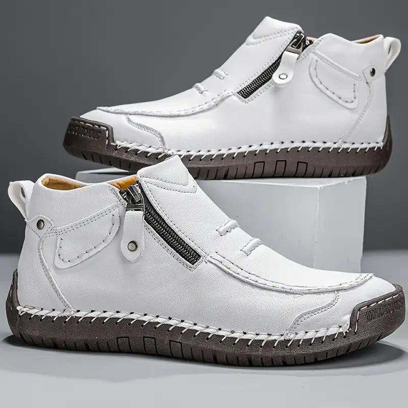 Men's Orthopedic Zip Boots Comfortable High Top Walking Shoes