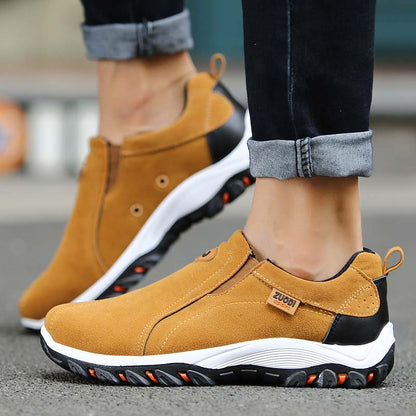 Men's Outdoor Walking Shoes Comfortable Slip On Hiking Sneakers