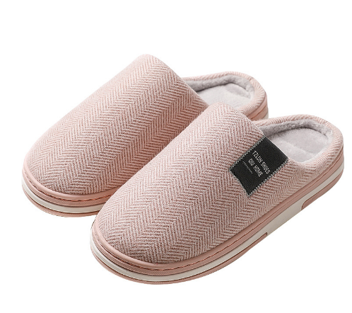 Men's Plush Lined Slippers Warm Indoor House Shoes