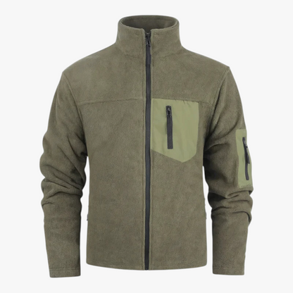 Mens Polar Fleece Winter Jacket Slim Fit Outdoor Thermal Coat