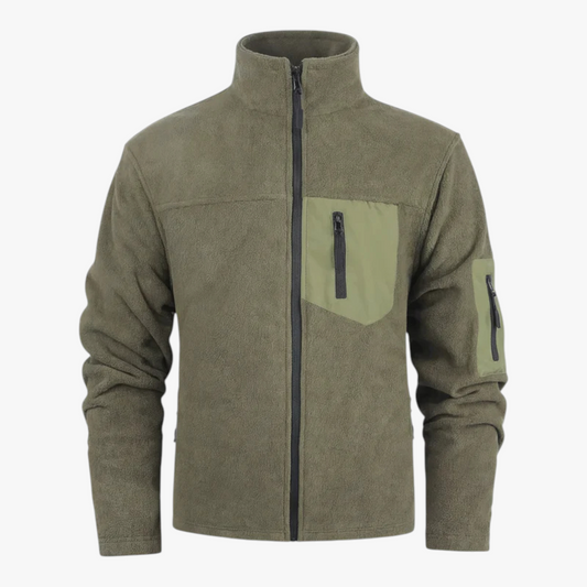 Mens Polar Fleece Winter Jacket Slim Fit Outdoor Thermal Coat