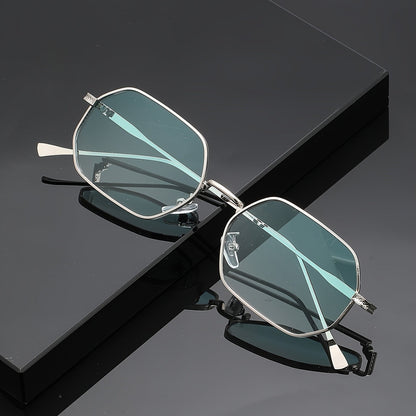 Mens Retro Polygon Sunglasses Vintage Geometric Fashion Eyewear