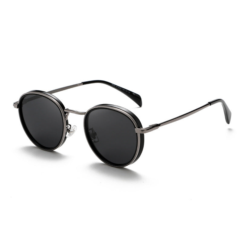 Mens Round Sunglasses Classic UV Protection Casual Eyewear