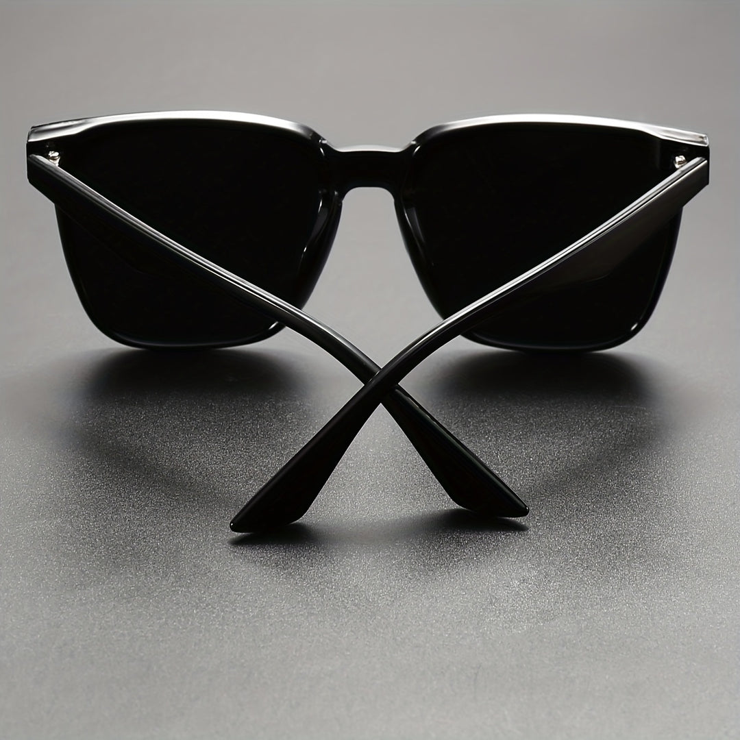 Mens Square Sunglasses Rivet Detail Casual Outdoor Eyewear