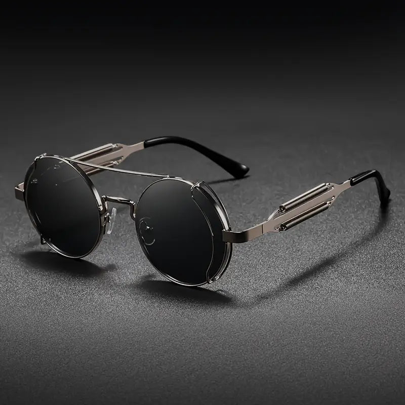 Men's Steampunk Polarized Sunglasses Metal Frame